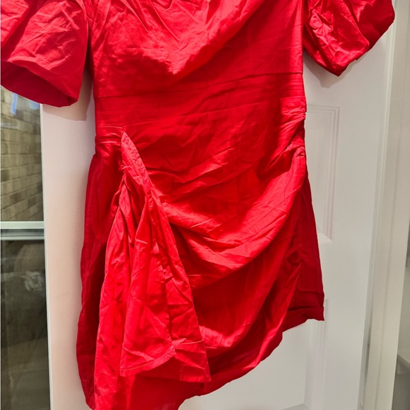 Chic Scarlet Mini Dress - Picture 6 of 7